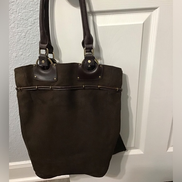 Gucci Suede Leather Bag W/ Attached Pouch - Picture 2 of 16